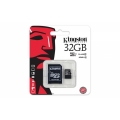 MicroSD 32GB  Kingston Class 10 UHS-I 45 MB/s с адаптером